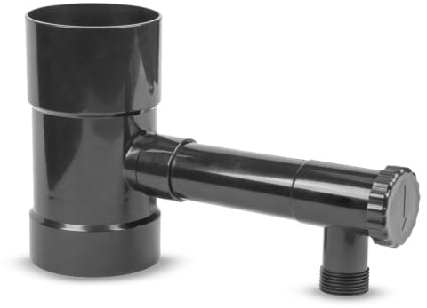 Récupérateur d'eau De Pluie DOJA Barcelona - 80mm - Pack 2 - Graphite - Facile à Installer, Collecteur d'eau de Pluie, Matériau Résistant, Versatilité, Collecteur pour Gouttière, Raccord Rapide