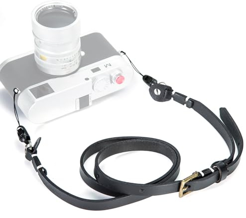 CANPIS CP006 Genuine Leather Camera Strap Adjustable Vintage Shoulder Neck Strap for Fuji Sony Olympus Leica Canon DSLR & Mirrorless Cameras