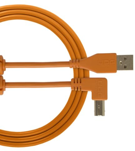 UDG U95005OR Câble USB 2.0 (A-B) - Audio haut débit optimisé USB 2.0 A mâle vers B mâle, orange, 2 m