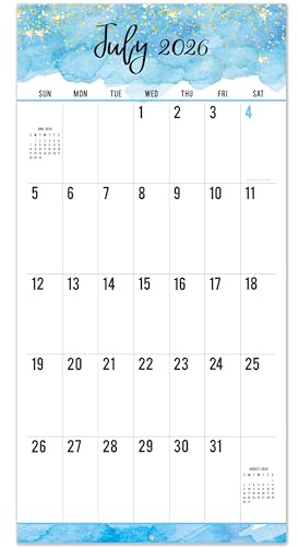 Calendar 2026-2027 - Wall Calendar 2026-2027, 18-Month Monthly Wall Calendars, Jul. 2026 - Dec. 2027, Large Print Big Grid Wall Calendar 2026, 12 x 24 (Open), Big Calendar, Thick Paper