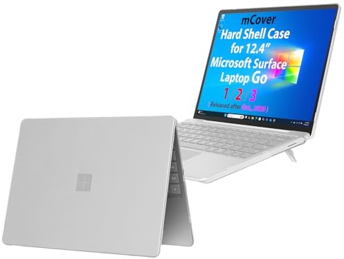 mCover Hartschalen-Schutzhülle für Microsoft Surface Laptop Go (31,5 cm / 12,5 Zoll), mit Touchscreen (Nicht kompatibel mit 13.5 Surface Laptop 3/2/1 Modellen, Surface Book und Tablet) Transparent