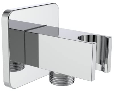 All Aquaiaw Water Supply Elbows are Without Nipples. Aquaiaw Wall Supply Elbow with Flange. Tapered 1/2 NPT Female Inlet, Brass Wall Union with Handshower Holder, Square, Polished Chrome, G1/2 Outlet