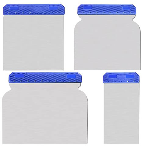 Nutmanel Japanspachtel Set Spachtel, Flächenspachtel Set, Japan-Spachtel-Satz, 4-teilig-50 mm, 80 mm, 100 mm und 120 mm-Blatt von Spachtel aus Federbandstahl