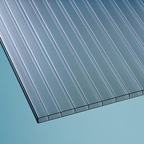 Löffert® 16mm Stegplatte 2-Fach | graphit, 980 x 2000 mm | Polycarbonat | Überdachung | ALLE Strukturen & Größen + ALU-Profile + Zubehör