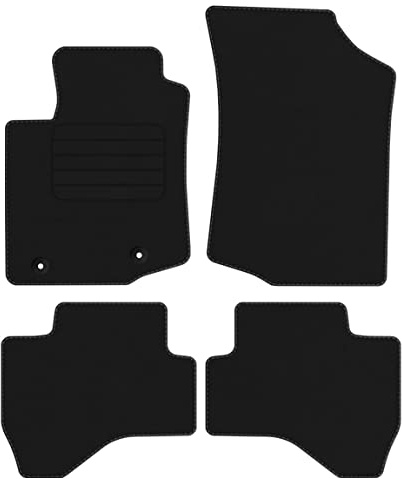 Velourmattenset für Toyota Aygo II Bj. 2014-2021 Basic runde Befestigungen Veloursfussmatten Automatten Mit Absatzschoner Passform Neu