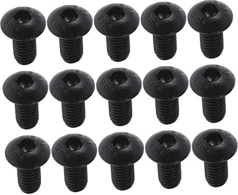 PartyKindom 200pezzi Viti Testa Tonda Acciaio Al Carbonio Viti Con Innesto Per Uso Domestico e Industriale Per Ristrutturazioni e Installazioni Meccaniche