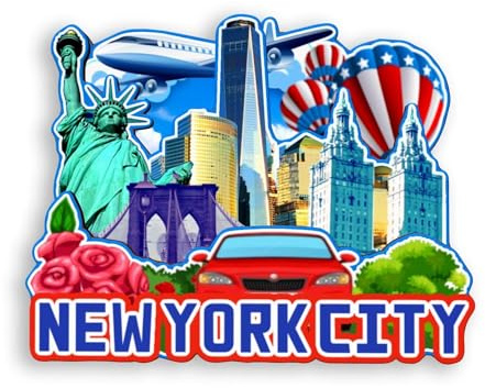 Quwsne Kühlschrankmagnet, New York City, New York, USA, Kühlschrankmagnet, Stadt, Reise, Souvenirs, Touristengeschenke, 3D, klassische Sehenswürdigkeiten, handgefertigt, Handwerk, Heimdekoration -1065