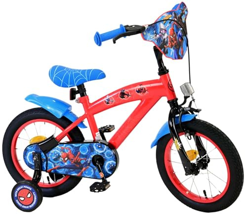 Volare Marvel Spider-Man Kinderfahrrad - Jungen - 14 Zoll - Rot/Blau