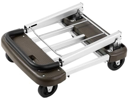 Anneome Folding Trolley Portable Shopping Cart Four Silent Wheels for Home Use Luggage Cart