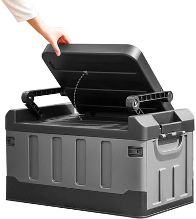 Tackle Box – 3-in-1 Auto-Angelbox | Faltbare Angelausrüstungs-Sitzbox | doppellagiger Angeleimer, Tackle-Aufbewahrungsablagen, große Kapazität, Angelbox, Aufbewahrungs-Organizer zum