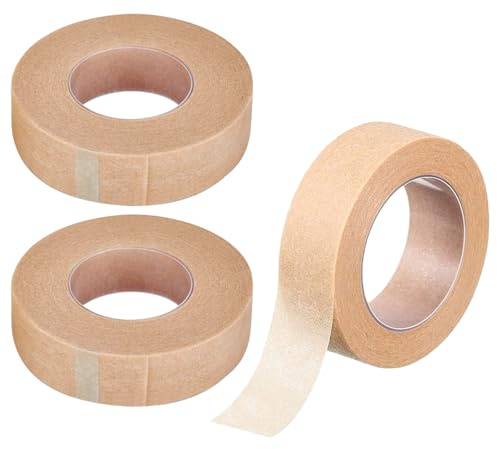 iwiio 3 Rolls Micropore Tape, Nose Tape After Rhinoplasty, Paper Tape Medical, Micropore Surgical Tape, Self Adhesive Skin Tape for Wound Injuries Swelling (0.49 in x 10 Yards)