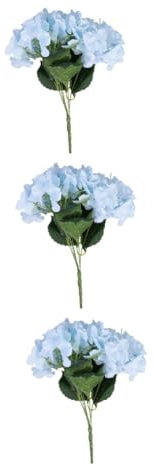Cabilock 3 Piezas Hortensias Artificiales Flores Decoración Hogareña Adorno De Flor De Decoración De La Boda Decoraciones De Plantas Adorno Floral Realista Hortensia Falsa Tela De Seda