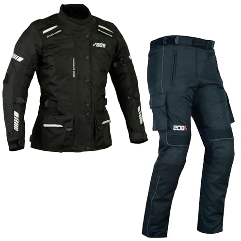 WMW WALI MOTO WEAR Damen Motorrad Textil Kombi Damen Motorrad Jacke und Hose Damen Motorrad Touring Tetil kombi,Damen Motorradkombi 2-teiliges Set Mit Protektoren
