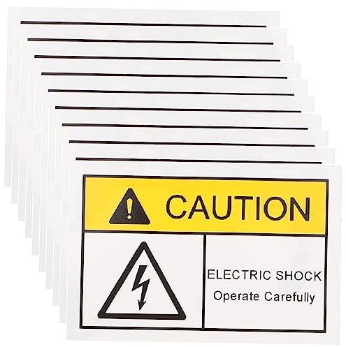 HAWILLOSCH 10pcs Electric Box Warning Stickers Adhesive Vinyl Decals for Caution Safety Labels for Electrical Panels Essential for Factories Construction Sites