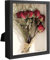 YHNDECO Cornice portafoto 3D, 15 x 20 cm, profonda, in legno, per riempire 3D, scatola profonda con vetro per arazzo o desktop, regali di famiglia (nero)