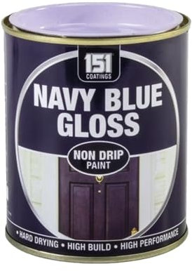 PNJB Navy Blue Gloss Non-Drip Paint, Interior & Exterior, Fast Drying, Long Lasting, Sleek and Glossy Finish,Durable and Long Lasting, 300ml (1PCS)