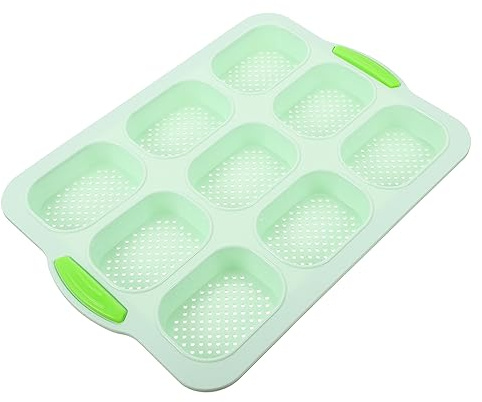 Alipis Molde De Silicona Para Pan De Cavidades Molde Para Hornear Pan Francés Bandeja Para Pasteles Para Hornear La Cocina Bizcochos y Tartas Desmontables