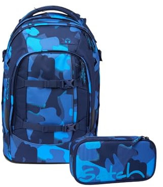 Satch Schulrucksack-Set PACK Troublemaker Blau 2-teilig