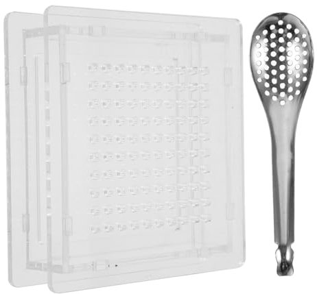 ZUNOXAZ Herramientas de Gastronomía Molecular para Hacer Caviar Incluye Caja para Esferificación y Cuchara Utensilios de Cocina para Preparar Huevas y Salsas para Cocina Japonesa