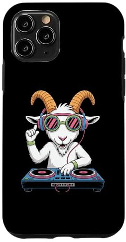 Dj Chèvre Avec Lunettes Et Casque Coque pour iPhone 11 Pro