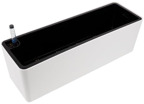 HEMOTON Pot de Fleurs Auto Arrosant avec Indicateur de Eau Conteneur Pratique pour Plantes et Fleurs Design Économiseur Espace pour Balcon et Fenêtre