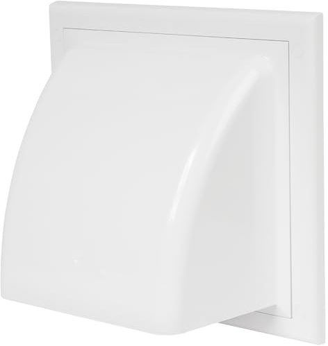 Ducting Cowled Gravity Flap 150mm / 6 Outlet Cowl Air Vent Grille with Non Return Valve / Backdraft Shutter KO150-30