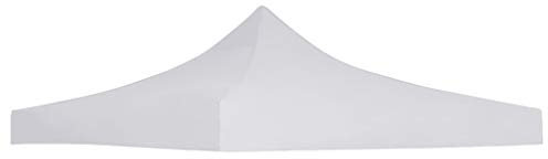 Festnight Tetto per Tendone da Festa Tendone di Ricambio Protezione Solare Copertura Gazebo 3x3 m Bianco Impermeabile Pieghevole Tendone