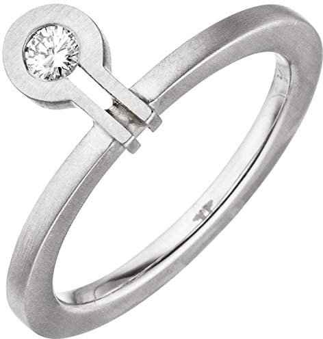 Jobo Damen-Ring aus 950 Platin mit Diamant Größe 54