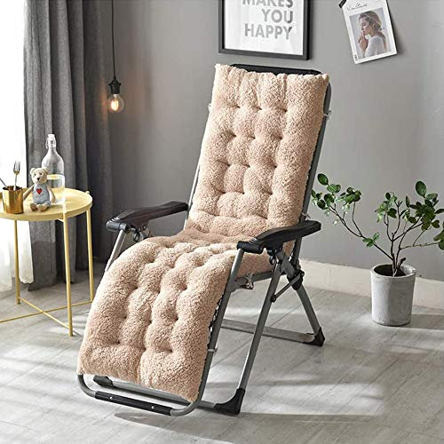 Ruby Lil High Back Schaukelstuhlkissen,Auflage für Garten-Liege, Sonnenliege Kissen, Klappbank Patio-Garten-Anti-Rutsch-Pad, Cotton Soft Comfort Cushion,Beige,160x50cm(63x20inch)
