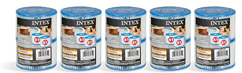Intex 29001E PureSpa - Cartucho de repuesto para filtro de spa tipo S1 de papel Dacron para varios modelos PureSpa, paquete de 10
