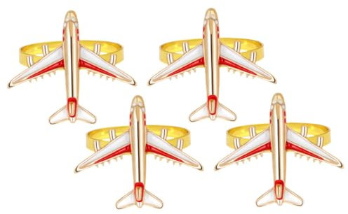 Garneck 4stücke Flugzeug Serviettenringe Dekorative Serviettenhalter Für Esszimmer Hochzeit Tischdekoration
