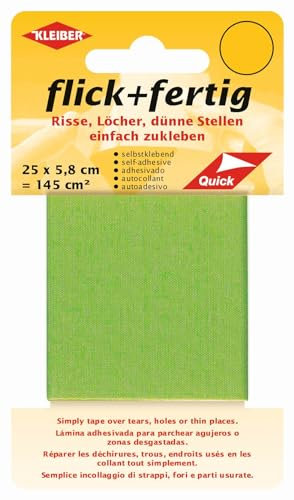 Kleiber flick und fertig, selbstklebender Flicken, Risse, Löcher, dünne Stellen einfach zukleben, Nylon zuschneidbar, (25 x 5,8 cm)