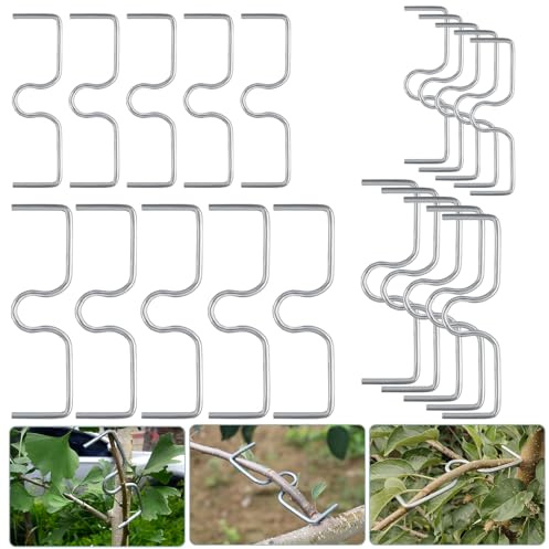 YYTECH Grenspridare för fruktträd 20 stycken M-format grenstöd grenfixering, grenpriser för trädgårdsträd, återanvändbara jordbruksverktyg (M10 cm, 13 cm)