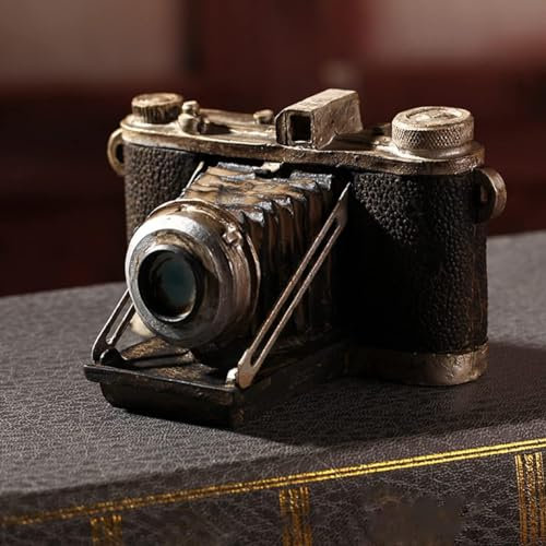 OJIJO Retro-Kamera-Skulptur, Fotografie-Requisiten, Simulationskamera-Modellstatue, Kunstharz-Handwerk, schickes Geschenk for die Inneneinrichtung