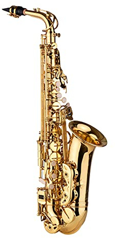 EB Alto Saxophone, Sax laqué en Laiton avec un Son Pur pour les Boissons, les Accessoires Professionnels Inclus