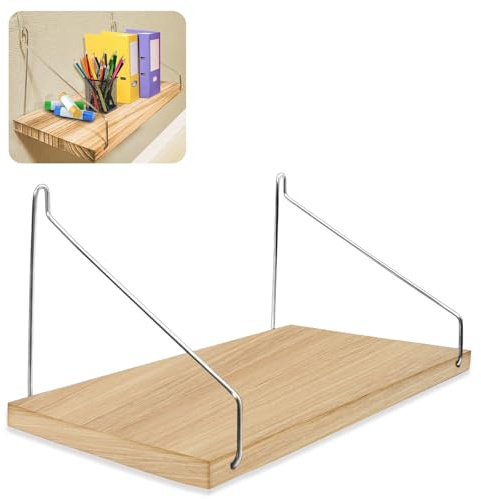 AABDTYYD 30 cm Arbeitskabinen-Regal Mit Haken Aus Holz - Wandregal Für Stoffkabinen - Büroorganisation Mit Schreibtischregal - Dekoration Für Arbeitskabinen Frauen/Herren - Wanddekoration
