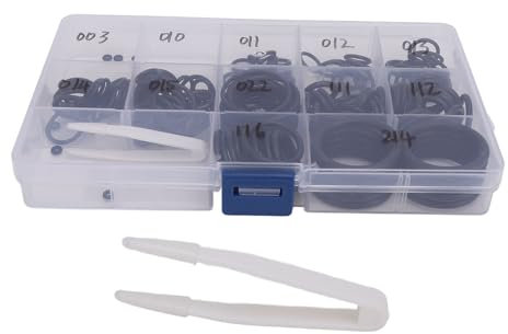 Baxnore Professionelles Tauchen O Ringe Set Premium Scuba Sealing Kit für Unterwasserausrüstung Nitrox -Tauchausrüstung 170pcs mit Aufbewahrungsbox und Pinzettezer