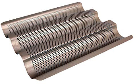 Kalttoy Teglie da forno per baguette francesi con 3 fessure per pane e tostapane per cucina