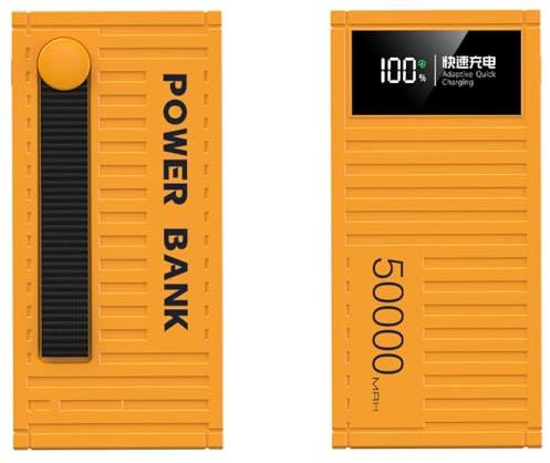Power Bank / 66W Super Fast Charging 20000/30000/50000Mah Display Digitale Contenitore Esterno Grande Capacità Alimentatore Mobile, Giallo, 30000mAh