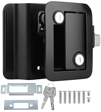 Serrure de porte de camping-car, accès d'entrée, poignée intérieure et extérieure, bouton de verrouillage, caravane