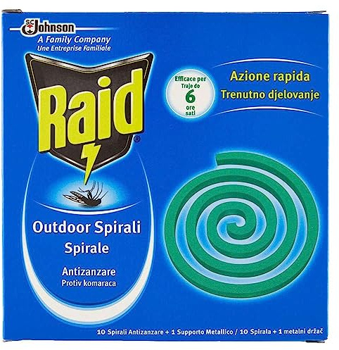 Raid - Espirales antimosquitos, pack de 6 x 10 uds (Total 60 uds)