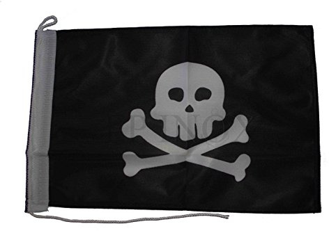 FP INOX Pavillon Pirate (Drapeau) 32x20cm
