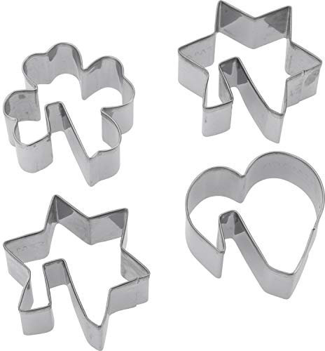 Westmark Set de cortapastas, Varios motivos, Acero inoxidable, Taza, 4 piezas, Plateado, 31962260