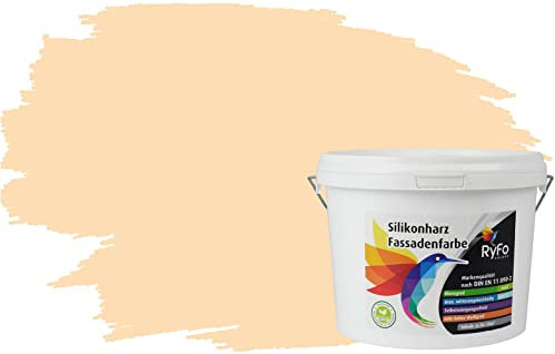 RyFo Colors Silikonharz Fassadenfarbe Lotuseffekt Trend Apricot 3l