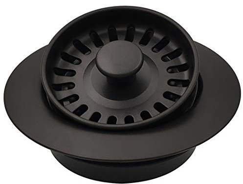 GZILA Garbage Disposal Strainer and Stopper for Kitchen Sink Drain with Decorative Disposal Flange in Black, Fit 3.5 Inch Standard Drain Hole
