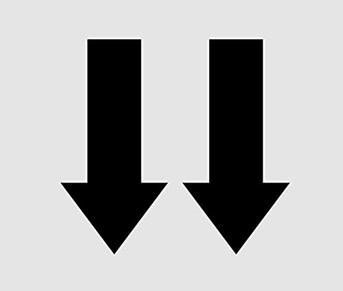 Generisch 2X Abschlepphaken Aufkleber Pfeil Sticker Rennstrecke Hochglanz passend für Auto Tuning JDM, Viper 4 cm x 8 cm (Schwarz)