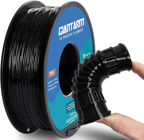 GIANTARM TPU Filament 1,75 mm für Flexible 3D-Drucker 1 kg, schwarz
