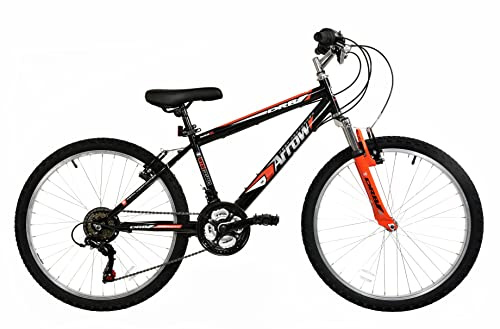 Dallingridge Arrow Boys Hardtail Mountain Bike, 24 Wheel - Black/Red