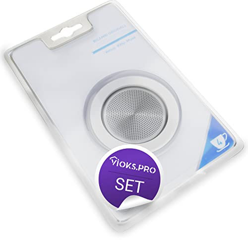 Vioks.pro Dichtungsring und Filter Set für Bialetti Espressokocher 4 Tassen & Bialetti DIchtung Espressokocher Induktion und Espressokocher Sieb