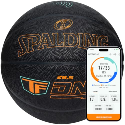 Spalding TF DNA Smart Basketball + 1 Jahr App Abonnement Bundle I iOS und Android kompatibel I Alle Oberflächenmaterialien